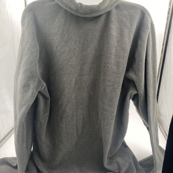 The North Face Polartec 1/4 Zip Fleece Jacket Mens L Gray Glacier Lightweight - Picture 3 of 4